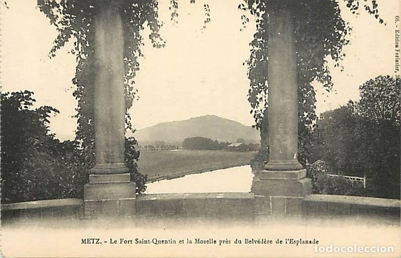 Postkarten: France - 57 - Metz - Le Fort Saint-Quentin et la Moselle pr&egrave;s du Belv&eacute;d&egrave;re de l'Esplanade - CPA - Vo