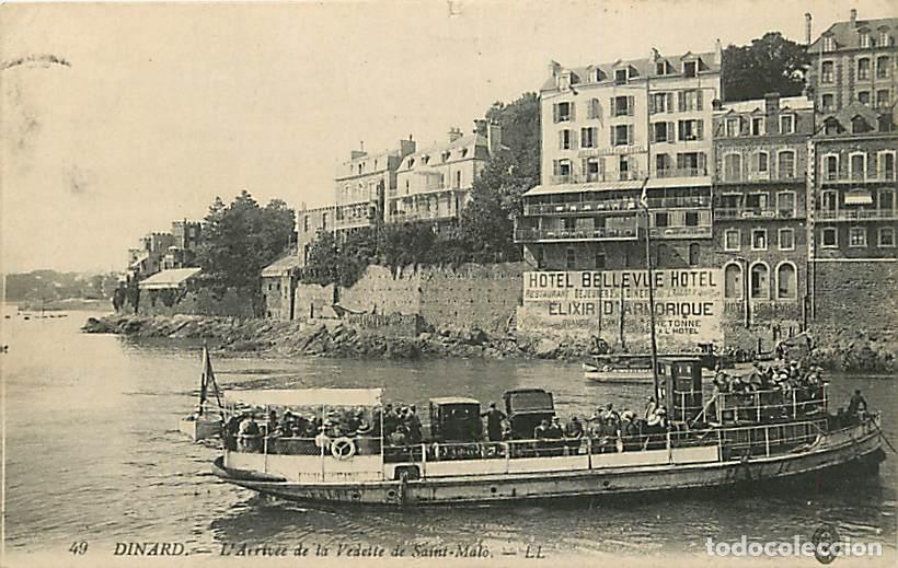 Postkarten: France - 35 - Dinard - L'arriv&eacute;e d'une Vedette de Saint-Malo - Anim&eacute;e - Bateaux - Oblit&eacute;ration ronde