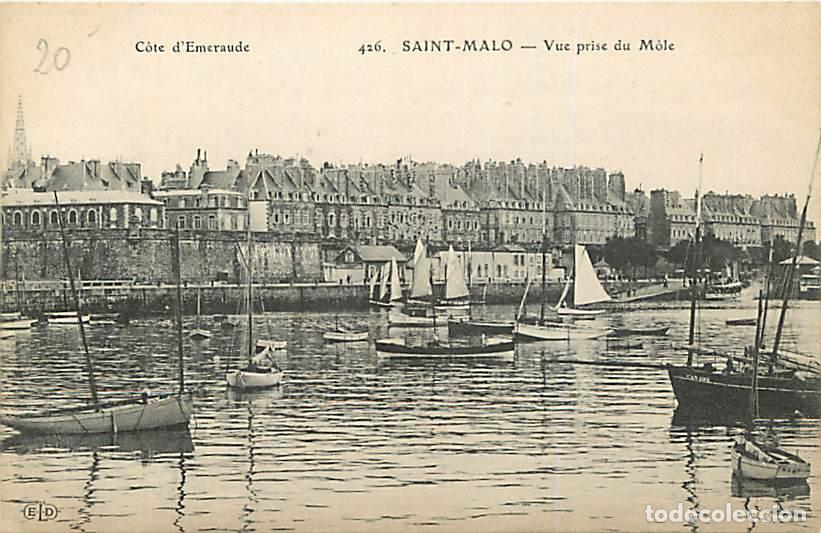 Cartoline: France - 35 - Saint Malo - Vue prise du M&ocirc;le - CPA - Voir Scans Recto-Verso