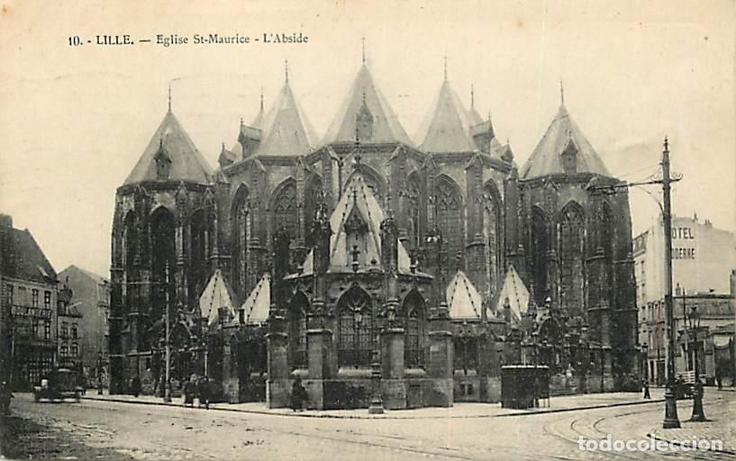 Cartoline: France - 59 - Lille - Eglise Saint Maurice - L'Abside - Oblit&eacute;ration ronde de 1930 - CPA - Voir Scan