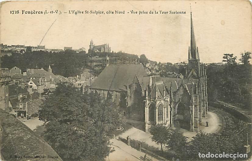 Cartoline: France - 35 - Foug&egrave;res - L'Eglise Saint Sulpice - Vue prise de la Tour Surienne - CPA - Voir Scans R