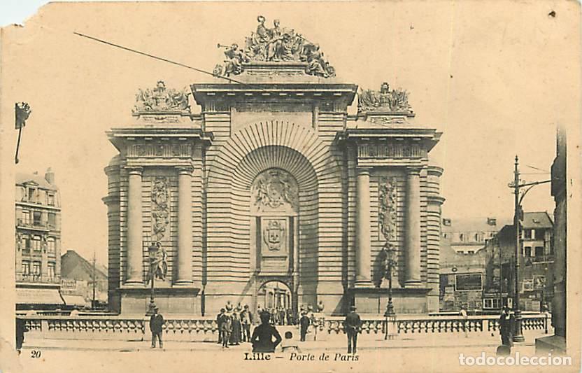 Cartoline: France - 59 - Lille - Porte de Paris - Anim&eacute;e - Etat &eacute;corn&eacute;e - CPA - Voir Scans Recto-Verso