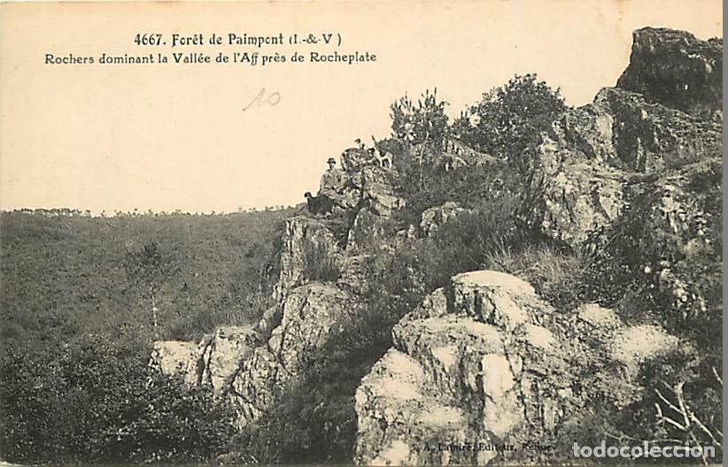 Cartoline: France - 35 - Foret de Paimpont - Rochers dominant la Vall&eacute;e de l'Aff pr&egrave;s de Rocheplate - Anim&eacute;e -