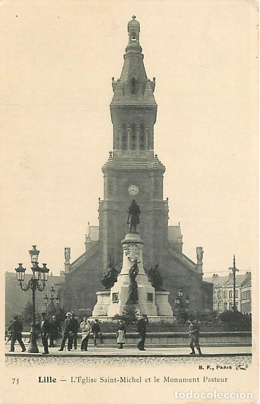 Postales: France - 59 - Lille - L'Eglise Saint-Michel et le Monument Pasteur - Anim&eacute;e - Pr&eacute;curseur - CPA - Voi