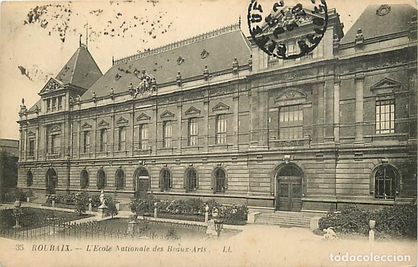 Postales: France - 59 - Roubaix - Ecole Nationale des Beaux-Arts - Oblit&eacute;ration ronde de 1920 - CPA - Voir Sca
