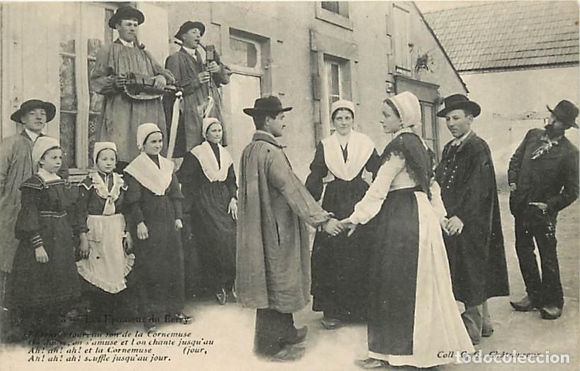 Postales: France - 36 - Indre - Les Epouseux du Berry - Folklore - Anim&eacute;e - Oblit&eacute;ration ronde de 1918 - CPA -