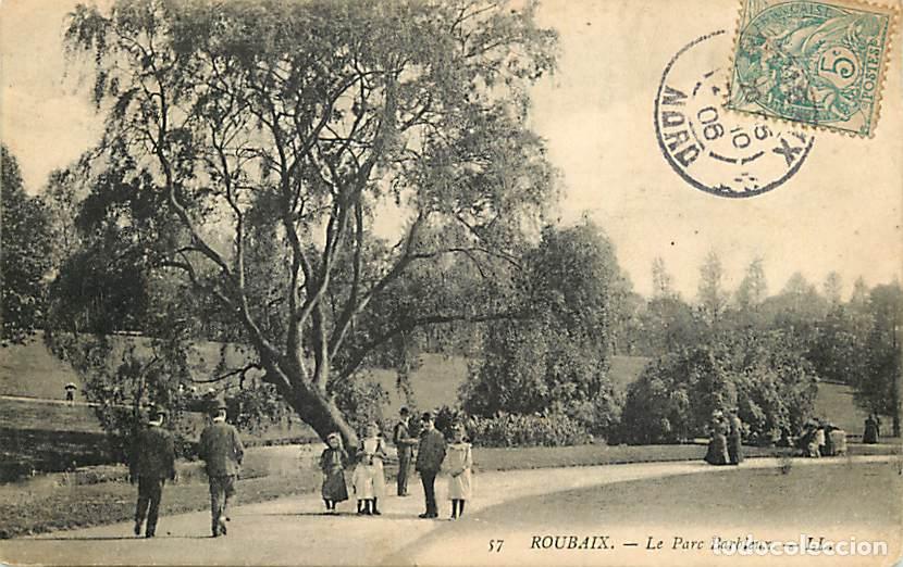 Postales: France - 59 - Roubaix - Le Parc Barbieux - Anim&eacute;e - Oblit&eacute;ration ronde de 1906 - CPA - Voir Scans Re