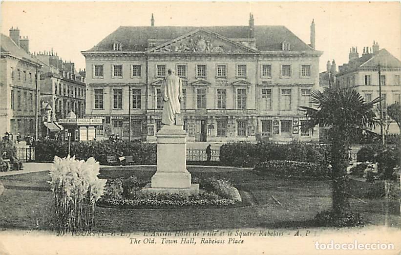 Cartes Postales: France - 37 - Tours - L'ancien Hotel de Ville et le Square Rabelais - CPA - Voir Scans Recto-Verso