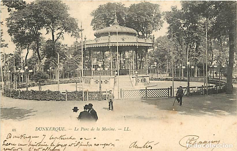 Cartoline: France - 59 - Dunkerque - Le Parc de la Marine - Anim&eacute;e - Kiosque &agrave; Musique - Pr&eacute;curseur - Oblit&eacute;rat