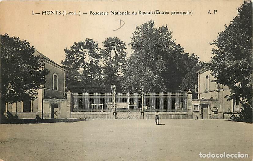 Cartoline: France - 37 - Monts - Poudrerie Nationale Du Ripault (Entr&eacute;e principale) - Anim&eacute;e - Correspondance -