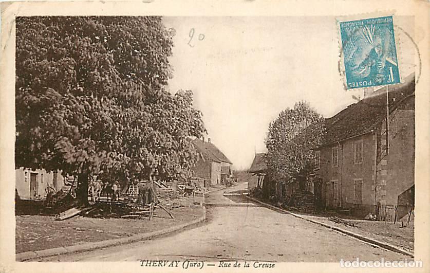 Cartoline: France - 39 - Thervay - Rue de la Creuse - Etat coins de gauche abim&eacute;s - CPA - Voir Scans Recto-Vers