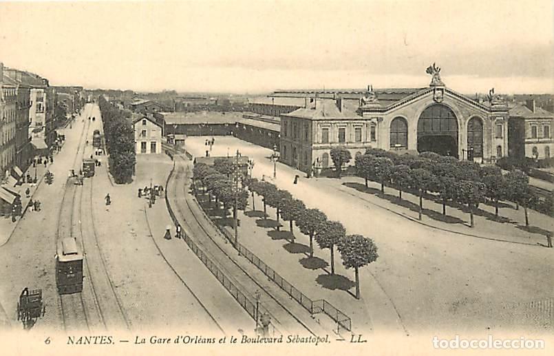Cartes Postales: France - 44 - Nantes - La Gare d'Orl&eacute;ans et le Boulevard S&eacute;bastopol - Anim&eacute;e - Tramway - Carte Neuve