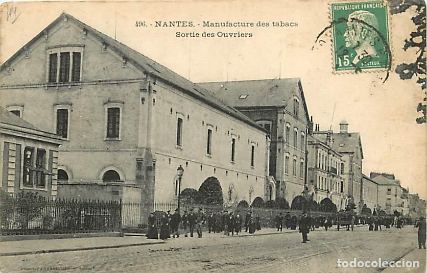 Cartes Postales: France - 44 - Nantes - Manufacture des tabacs - Sortie des Ouvriers - Anim&eacute;e - Correspondance - CPA