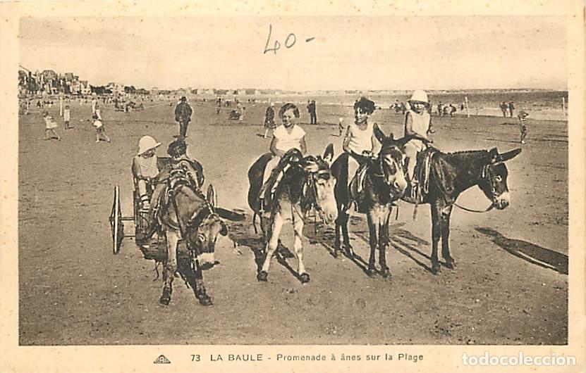 Postkarten: France - 44 - La Baule sur Mer - Promenade &agrave; &acirc;nes sur la Plage - Anim&eacute;e - CPA - Voir Scans Recto-Ver