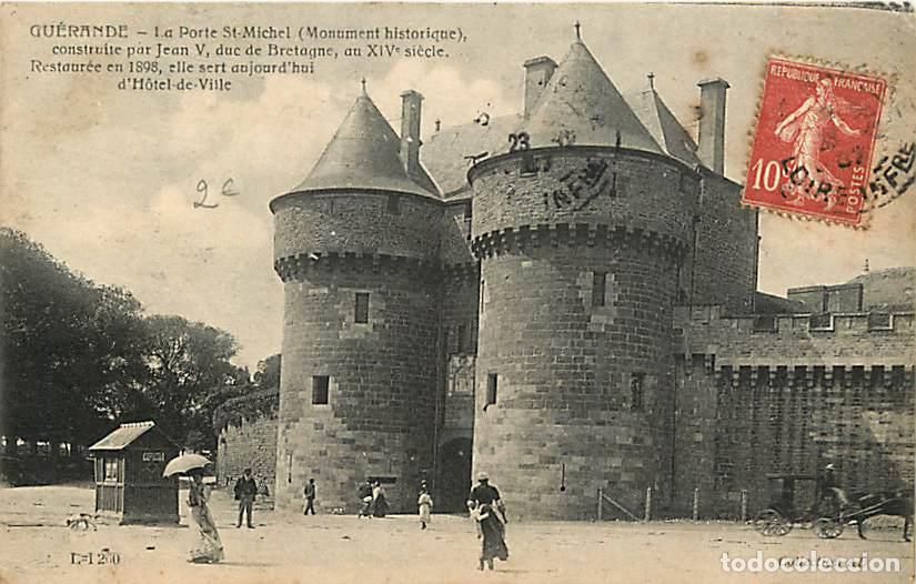 Postkarten: France - 44 - Gu&eacute;rande - La Porte Saint Michel - Anim&eacute;e - Correspondance - Oblit&eacute;ration ronde de 190