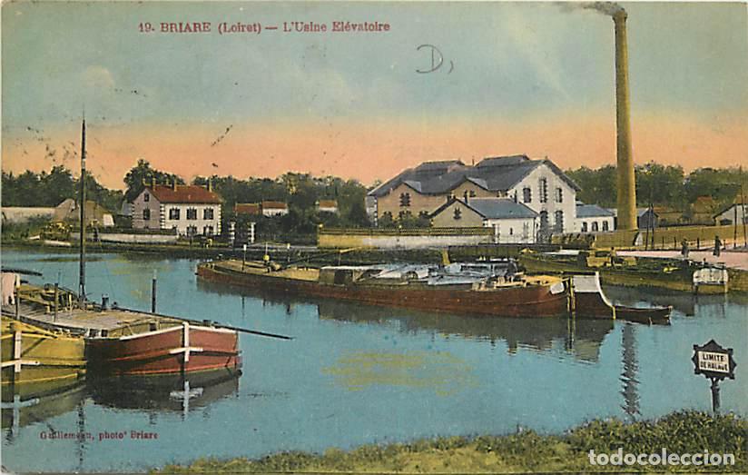 Postkarten: France - 45 - Briare - L'Usine El&eacute;vatoire - Coloris&eacute;e - P&eacute;niches - Oblit&eacute;ration ronde de 1928 - CPA