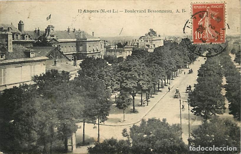 Postkarten: France - 49 - Angers - Boulevard Bessonneau - Oblit&eacute;ration ronde de 1920 - CPA - Voir Scans Recto-Ve