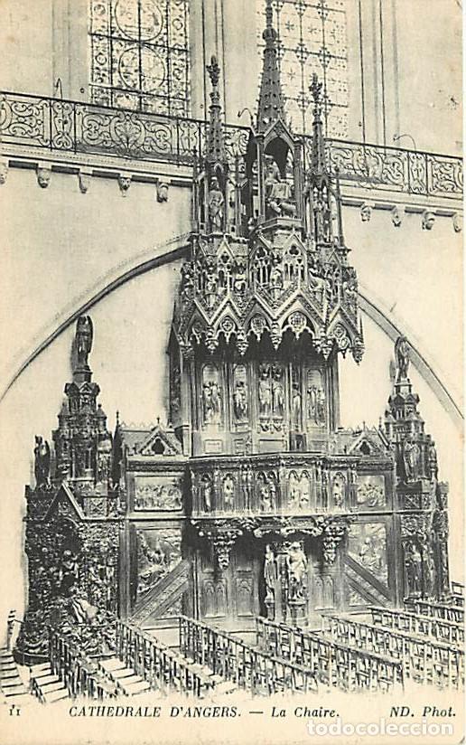 Postkarten: France - 49 - Angers - La Cath&eacute;drale - La Chaire - Correspondance - Voyag&eacute;e en 1916 - CPA - Voir Sca