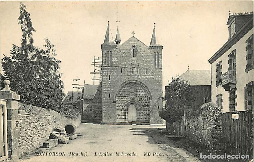 Postkarten: France - 50 - Pontorson - L'Eglise, la Fa&ccedil;ade - CPA - Voir Scans Recto-Verso