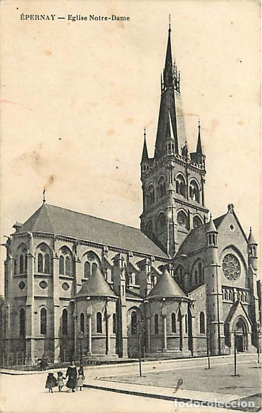Postkarten: France - 51 - Epernay - Eglise Notre Dame - Anim&eacute;e - CPA - Voir Scans Recto-Verso