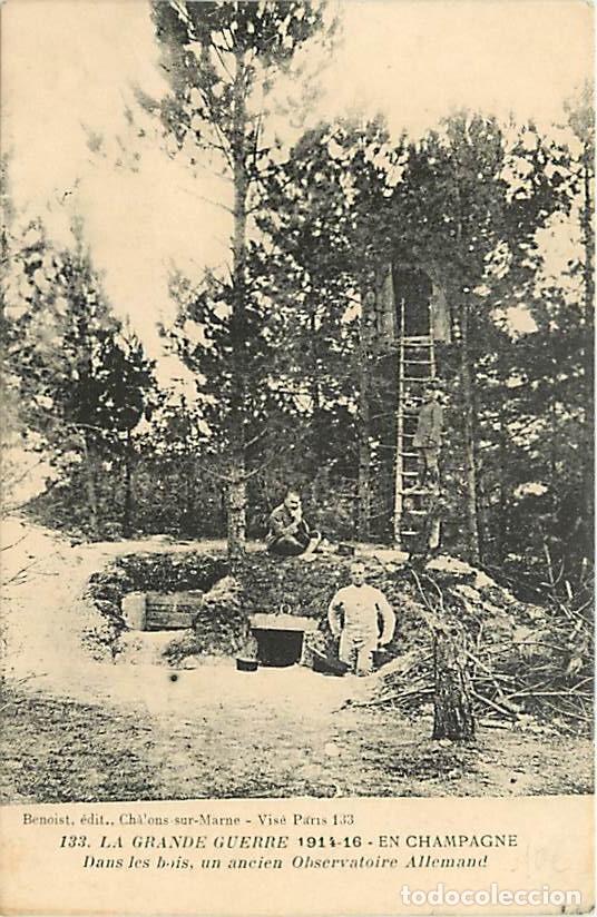 Postkarten: France - 51 - Marne - Guerre 1914-1918 - Dans les boiis, un ancien Observatoire Allemand - Anim&eacute;e -