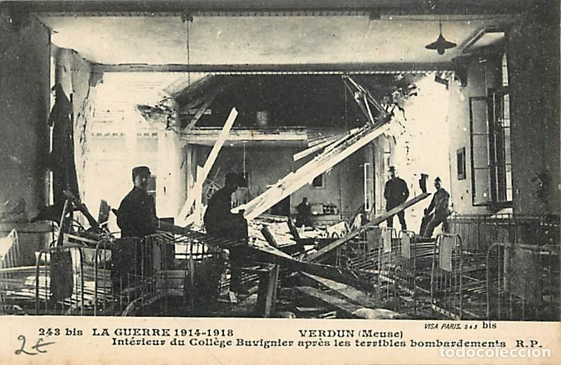 Postais: France - 55 - Verdun - Guerre 1914-1918 - Int&eacute;rieur du Coll&egrave;ge Buvignier apr&egrave;s les terribles bombard