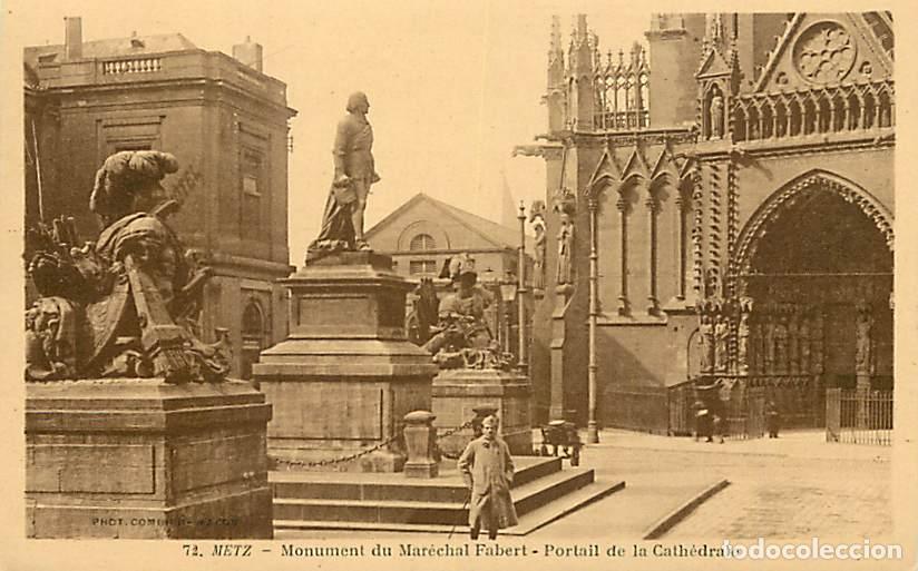 Cartes Postales: France - 57 - Metz - Monument du Mar&eacute;chal Fabert - Portail de la Cath&eacute;drale - Anim&eacute;e - Carte Neuve -