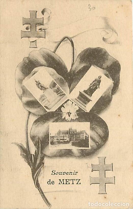 Postkarten: France - 57 - Metz - Souvenir de Metz - Multivues - Pens&eacute;e - Voyag&eacute;e en 1920 - CPA - Voir Scans Rect