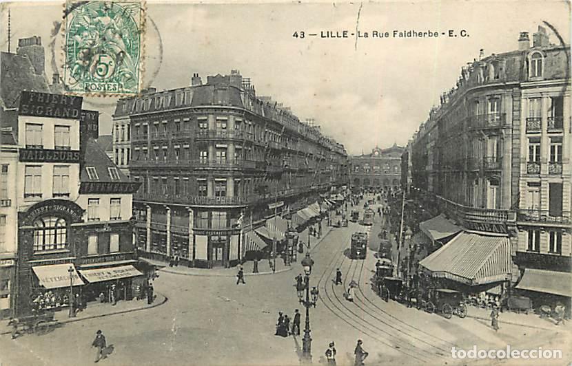 Postkarten: France - 59 - Lille - La Rue Faidherbe - Anim&eacute;e - Tramway - CPA - Voir Scans Recto-Verso