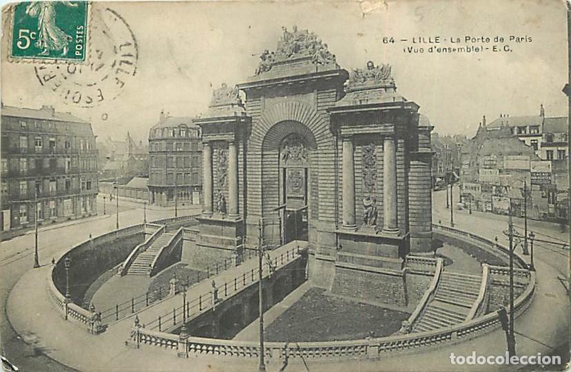 Postkarten: France - 59 - Lille - La Porte de Paris - Vue d'ensemble - Etats coins us&eacute;s - CPA - Voir Scans Recto
