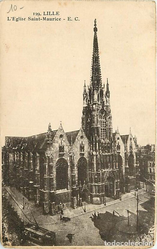 Postkarten: France - 59 - Lille - Eglise Saint Maurice - Etat coins us&eacute;s - CPA - Voir Scans Recto-Verso