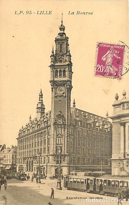 Cartes Postales: France - 59 - Lille - La Bourse - Anim&eacute;e - Tramway - Oblit&eacute;ration ronde de 1934 - CPA - Voir Scans R