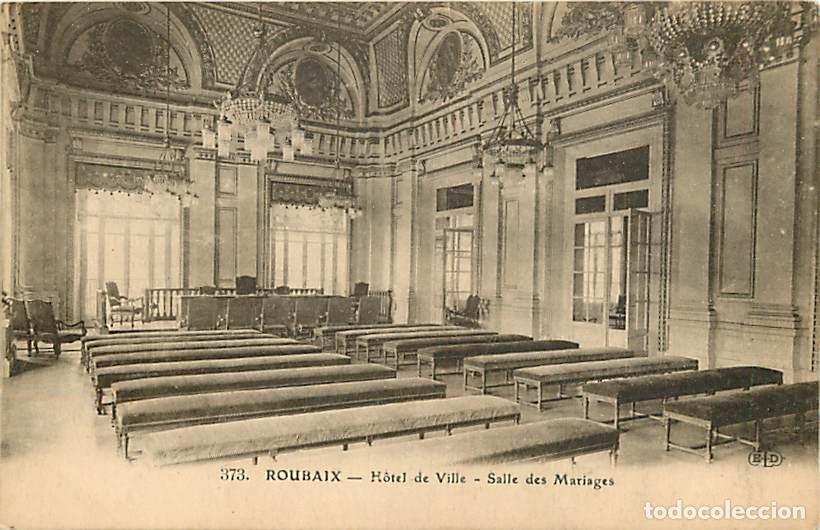 Cartes Postales: France - 59 - Roubaix - Hotel de Ville - Salle des Mariages - Voyag&eacute;e en 1921 - CPA - Voir Scans Rec