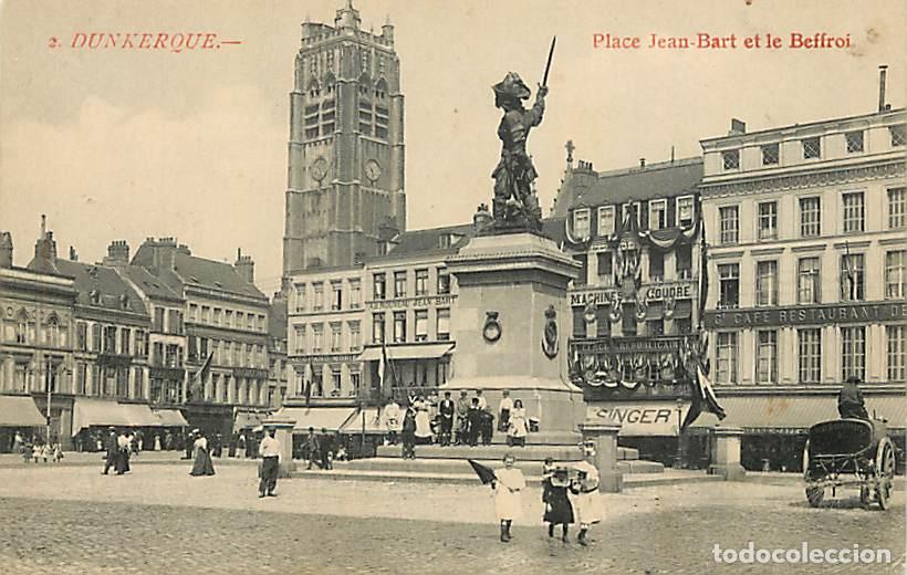 Cartes Postales: France - 59 - Dunkerque - Place Jean Bart et le Beffroi - Anim&eacute;e - CPA - Voir Scans Recto-Verso
