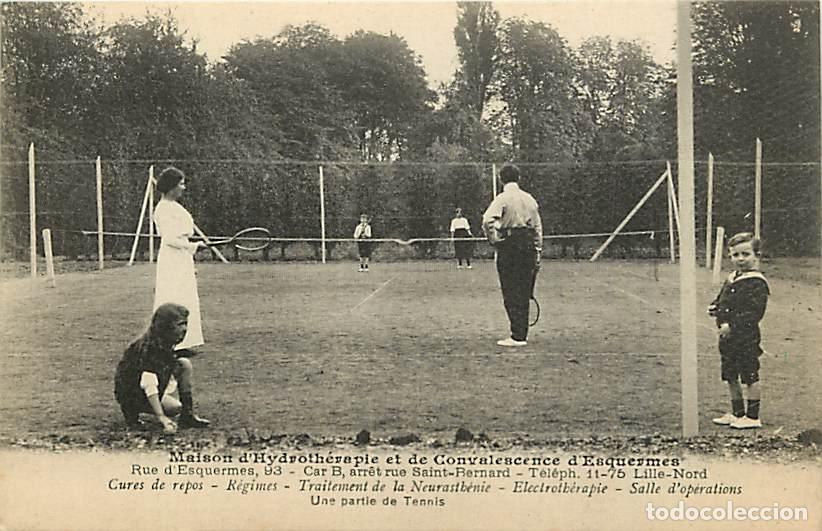 Postkarten: France - 59 - Lille - Maison d'Hydroth&eacute;rapie et de Convalescence d'Esquermes - Une partie de Tennis