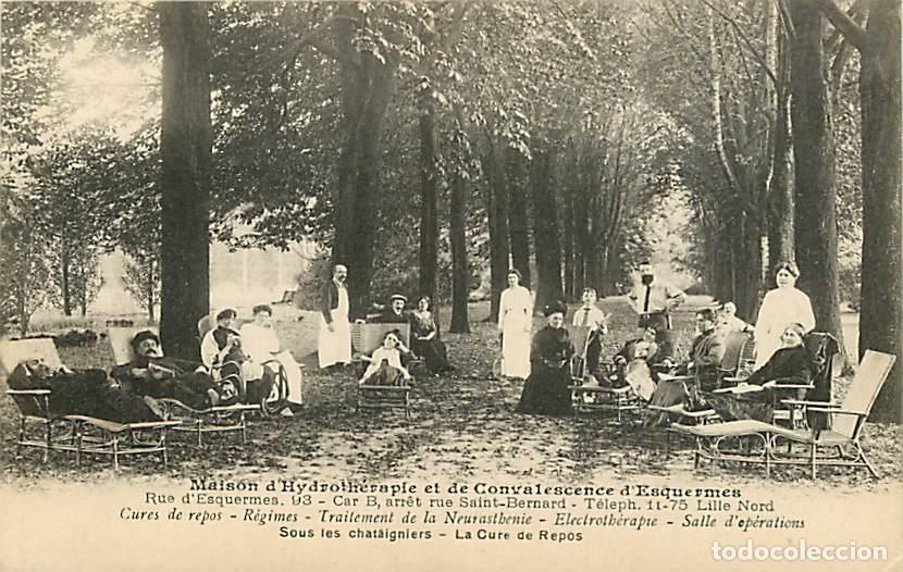 Postkarten: France - 59 - Lille - Maison d'Hydroth&eacute;rapie et de Convalescence d'Esquermes - Sous les chataigniers