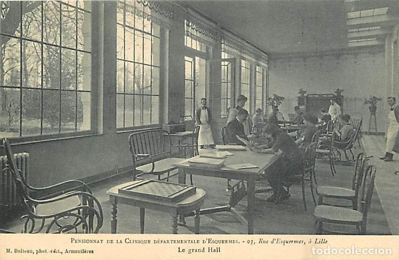 Postkarten: France - 59 - Lille - Pensionnat de la Clinique D&eacute;partementale d'Esquermes - Le Grand Hall - Anim&eacute;e