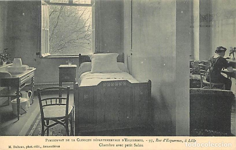 Postkarten: France - 59 - Lille - Pensionnat de la Clinique D&eacute;partementale d'Esquermes - Chambre avec petit Salo