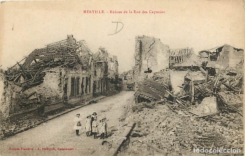 Postkarten: France - 59 - Merville - Ruiines de la Rue des Capucins - Anim&eacute;e - CPA - Voir Scans Recto-Verso