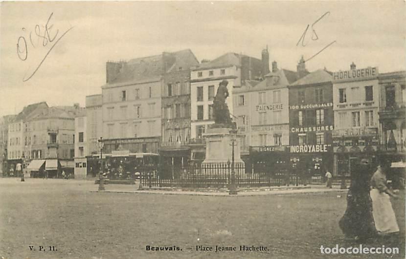 Postkarten: France - 60 - Beauvais - Place Jeanne Hachette - Anim&eacute;e - Pr&eacute;curseur - CPA - Voir Scans Recto-Verso
