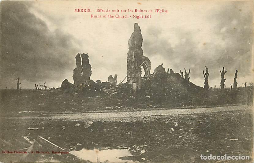 Postkarten: France - 59 - Merris - Effet de nuit sur les Ruines de l'Eglise - CPA - Voir Scans Recto-Verso