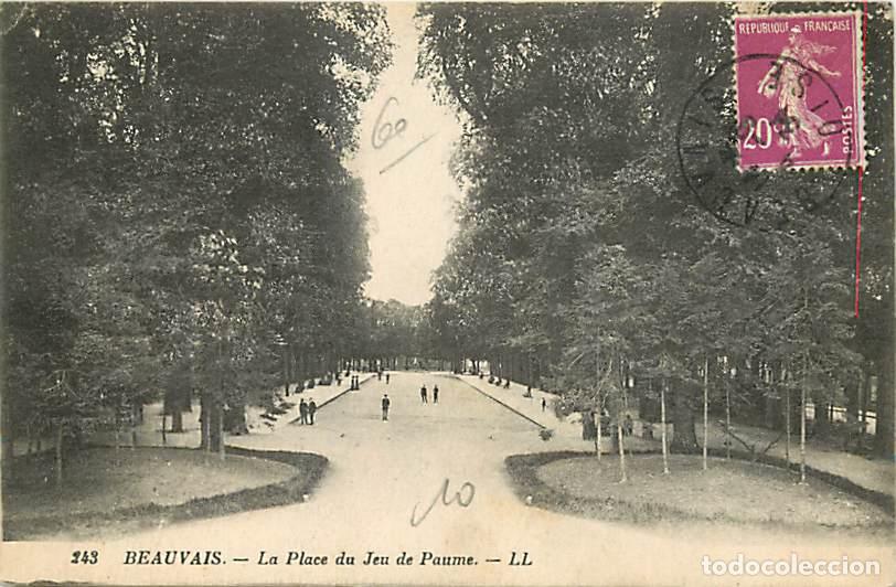 Postkarten: France - 60 - Beauvais - La Place du Jeu de Paume - Anim&eacute;e - Oblit&eacute;ration ronde de 1934 - CPA - Voir
