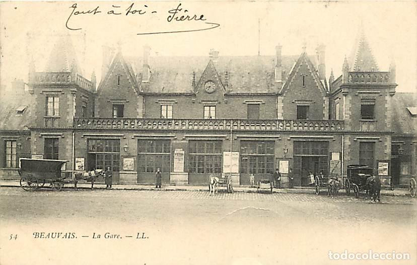 Postkarten: France - 60 - Beauvais - La Gare - Pr&eacute;curseur - Anim&eacute;e - Oblit&eacute;ration ronde de 1904 - CPA - Voir Sca