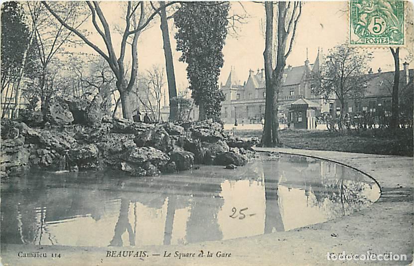 Postkarten: France - 60 - Beauvais - Le Square et la Gare - Anim&eacute;e - CPA - Voir Scans Recto-Verso