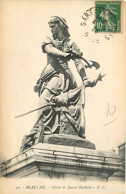 Postkarten: France - 60 - Beauvais - La statue de Jeanne Hachette - Oblit&eacute;ration ronde de 1923 - CPA - Voir Scan