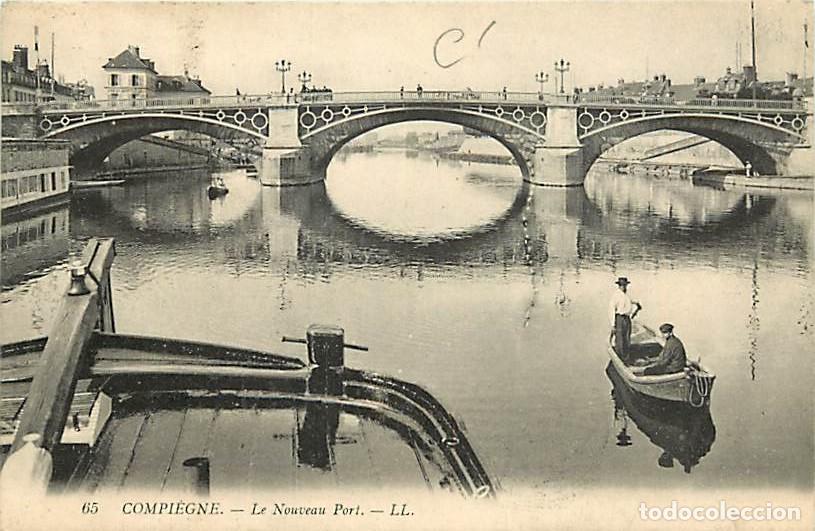 Cartes Postales: France - 60 - Compi&egrave;gne - Le Nouveau Port - Anim&eacute;e - Oblit&eacute;ration ronde de 1910 - CPA - Voir Scans R