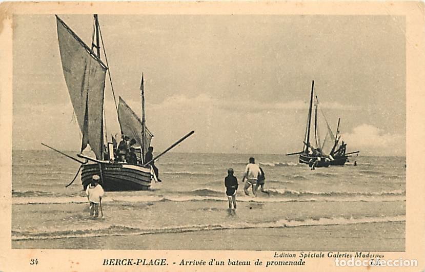 Cartoline: France - 62 - Berck sur Mer - Arriv&eacute;e d'un bateau de promenade - Anim&eacute;e - CPA - Voir Scans Recto-Ver