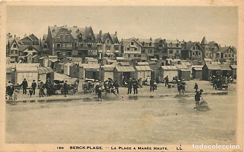 Postkarten: France - 62 - Berck sur Mer - La Plage &agrave; Mar&eacute;e Haute - Anim&eacute;e - Correspondance - Voyag&eacute;e en 1933 - C