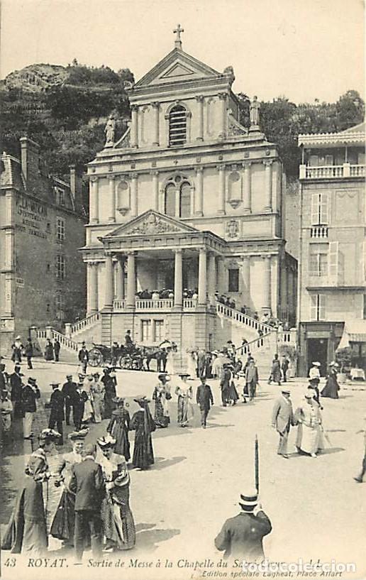 Postkarten: France - 63 - Royat - Sortie de Messe &agrave; la Chapelle du Sacr&eacute;-C�ur - Anim&eacute;e - Carte Neuve - CPA - Voi