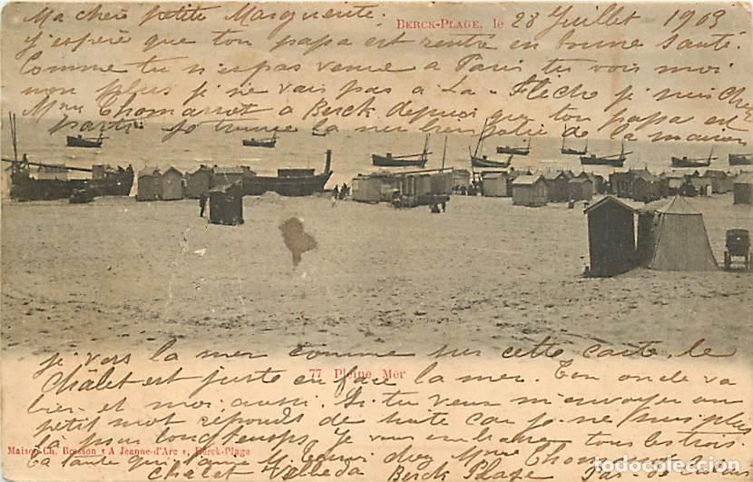 Postkarten: France - 62 - Berck sur Mer - Pleine Mer - Anim&eacute;e - Pr&eacute;curseur - Oblit&eacute;ration ronde de 1903 - CPA -